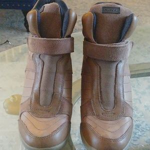 DKNY Wedge Tan Sneakers